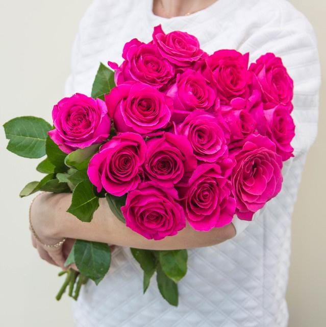 15 розовых роз эквадор